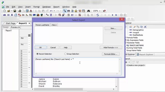 How to Create a Text Character Search Parameter in Crystal Reports смотреть онлайн