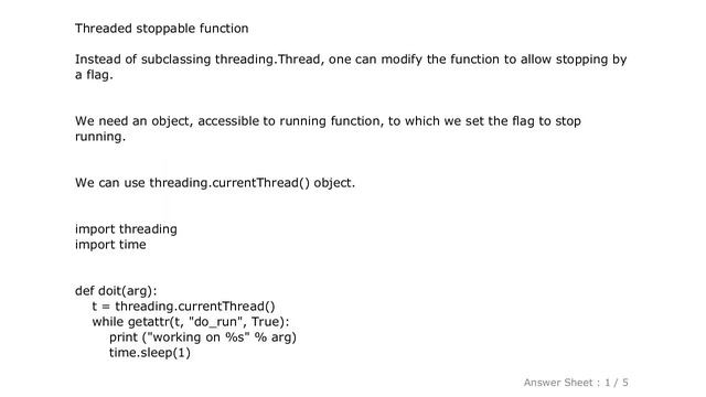 PYTHON : How to stop a looping thread in Python? смотреть онлайн