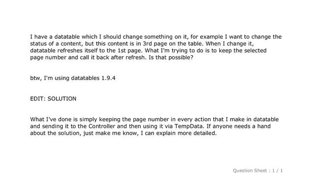 jQuery : Datatables - Keeping selected page number after callback смотреть онлайн