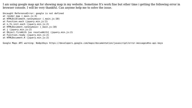 Google Map API showing a error "google is not defined" on console смотреть онлайн