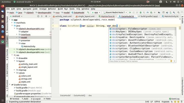 Android Application Development using Kotlin - 13 || RecyclerView and Cardview with MVP(Part 1) смотреть онлайн