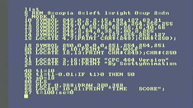BASIC GAME programming on Amstrad CPC 464 смотреть онлайн