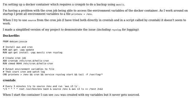 Unix & Linux: Can't use `source` from cron? смотреть онлайн