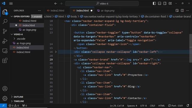 Cómo crear RESPONSIVE NAVBAR (MENU) con LOGO al CENTRO en BOOTSTRAP 5 (HTML / CSS / JS) смотреть онлайн