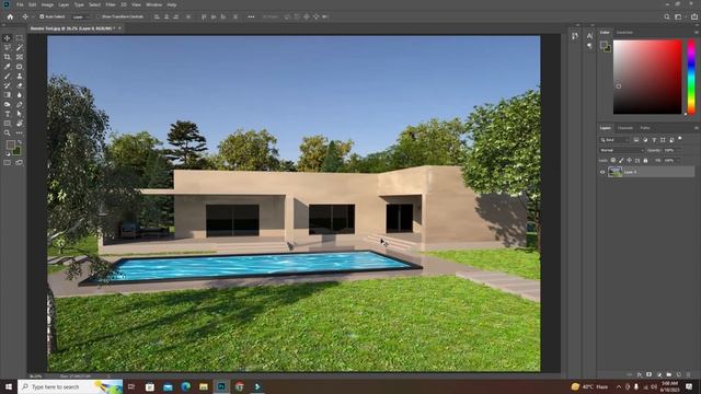 Postproduction Process of my 3d Visualizations | 3ds max + Photoshop | AJ Designer смотреть онлайн