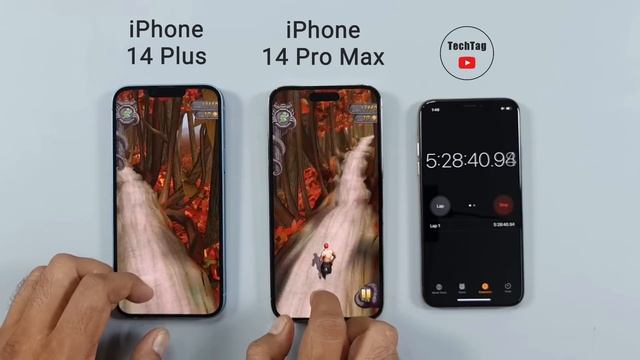 iPhone 14 Plus vs iPhone 14 Pro Max Battery Test | Battery Life DRAIN Test смотреть онлайн
