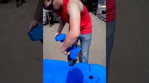 Понтон пластиковый из модулей - сборка