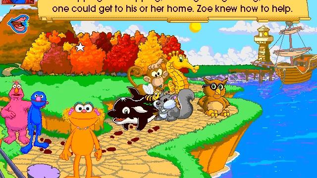 Sesame Street: The Three Grouchketeers (PC,Windows) [1998]. "Read and Play" Mode. смотреть онлайн