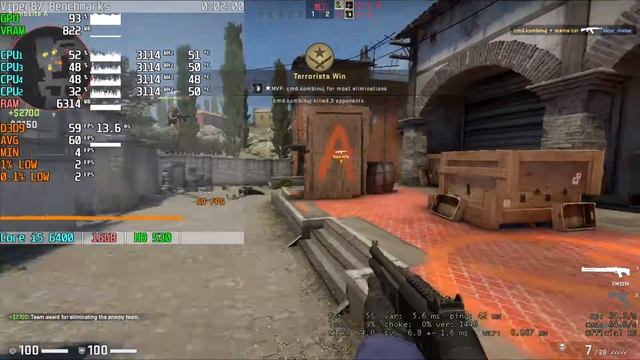 Core i5 6400 + HD Graphics 530 = CS: GO смотреть онлайн