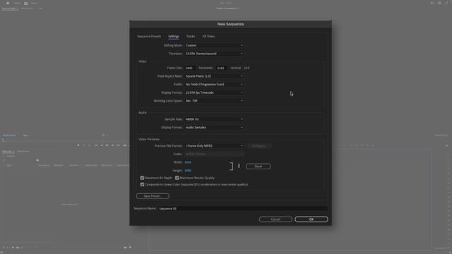 Adobe Premiere Pro Tutorial (2023) - Sequence Settings and Export Settings смотреть онлайн