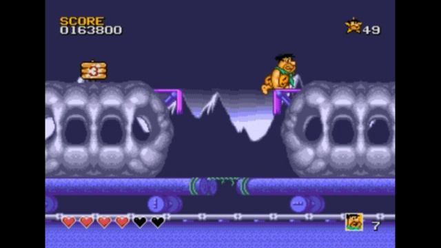 Sega Mega Drive 2 (Smd) 16-bit The Flintstones Stage 4 Dino Express