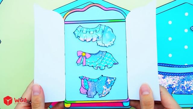 Paper Dolls Quiet Book - My Talking Angela In Quiet Book ? Pink Kitty House Decor | WOA Doll Channe