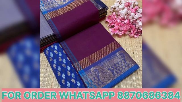 Chettinad cotton plain sarees | Fancy designs | For order whatsapp 8870686384 | Gmt sarees смотреть онлайн