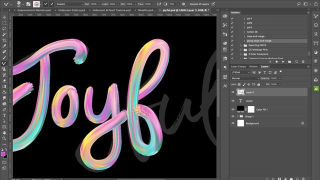 Easy "hand-painted' text with Photoshop Wet Paint Brushes смотреть онлайн