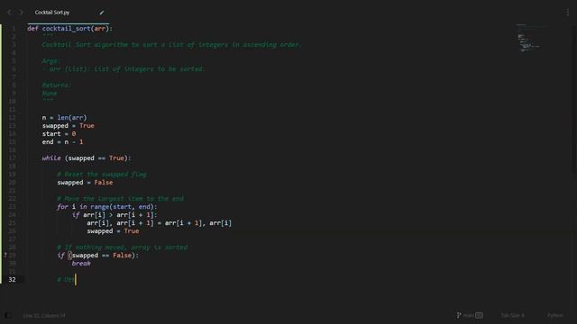 Cocktail Sort Code in Python | Sorting Algorithms | Python Coding Tutorial | Python Coding Intervie смотреть онлайн