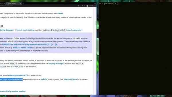 Wayland on Arch Linux (with Nvidia proprietary driver)