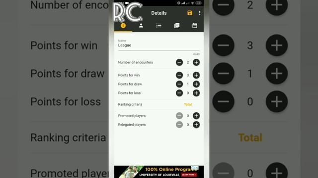 How to create Football tournament from Winner app