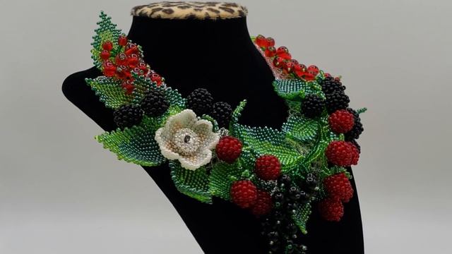 Handmade Beaded Necklace/Колье из бисера ручной работы смотреть онлайн