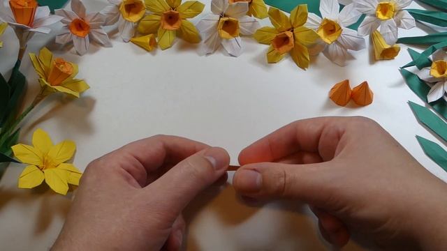 ORIGAMI FLOWER ??? How To Make An Origami/papercraft Daffodil/narcissus
