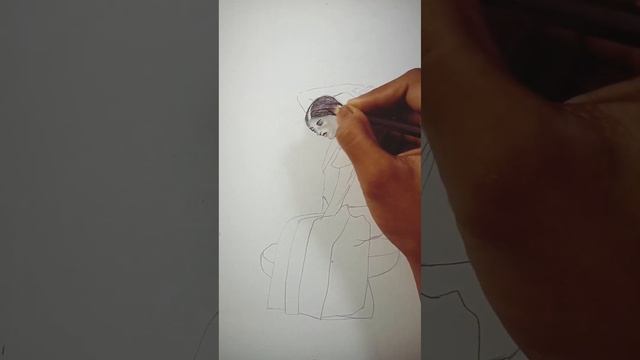asthetic women sketch #shortsviral #drawing #tiktok смотреть онлайн