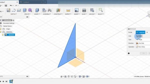 Тела вращения конус. Fusion 360
