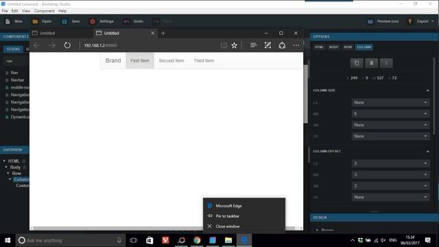 Centering menus and background button images in Bootstrap Studio BSS смотреть онлайн