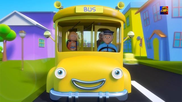 Колеса на автобусе , детские стишки , автобусные песни , 3D рифмы , Kids Song , Wheels on the Bus смотреть онлайн