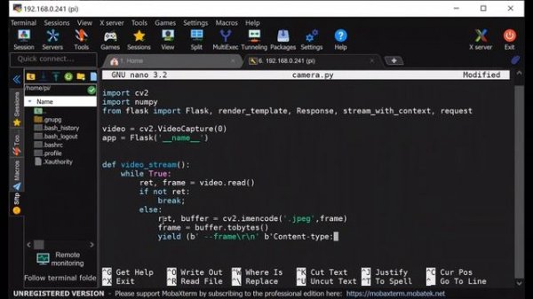 Raspberry Pi live streaming surveillance camera |access from anywhere| Raspberry Pi + OpenCV + Flas