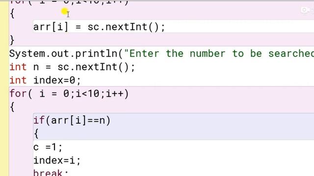 Linear search program in Java for classes 9, 10,11 and 12 #programming смотреть онлайн