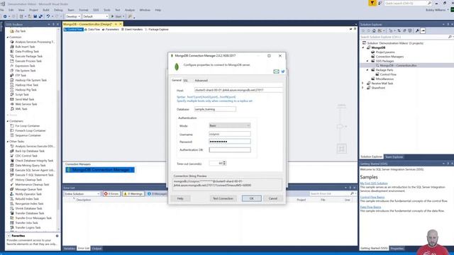 How to connect to MongoDB Atlas database using MongoDB connection manager. COZYROC SSIS+ components смотреть онлайн