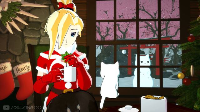 in a cozy winter cabin with mercy ☃️❄️lofi animated chillhop смотреть онлайн