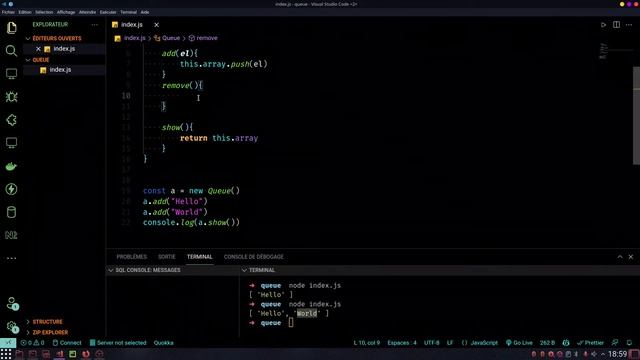 DATA STRUCTURE : QUEUE JAVASCRIPT смотреть онлайн