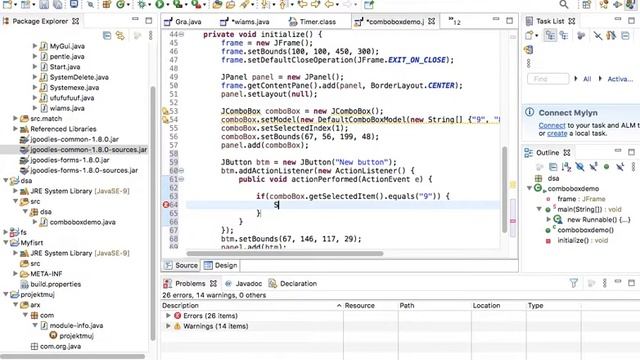 ComboBox java swing windowbulider bez przycisków oraz z przyciskami смотреть онлайн