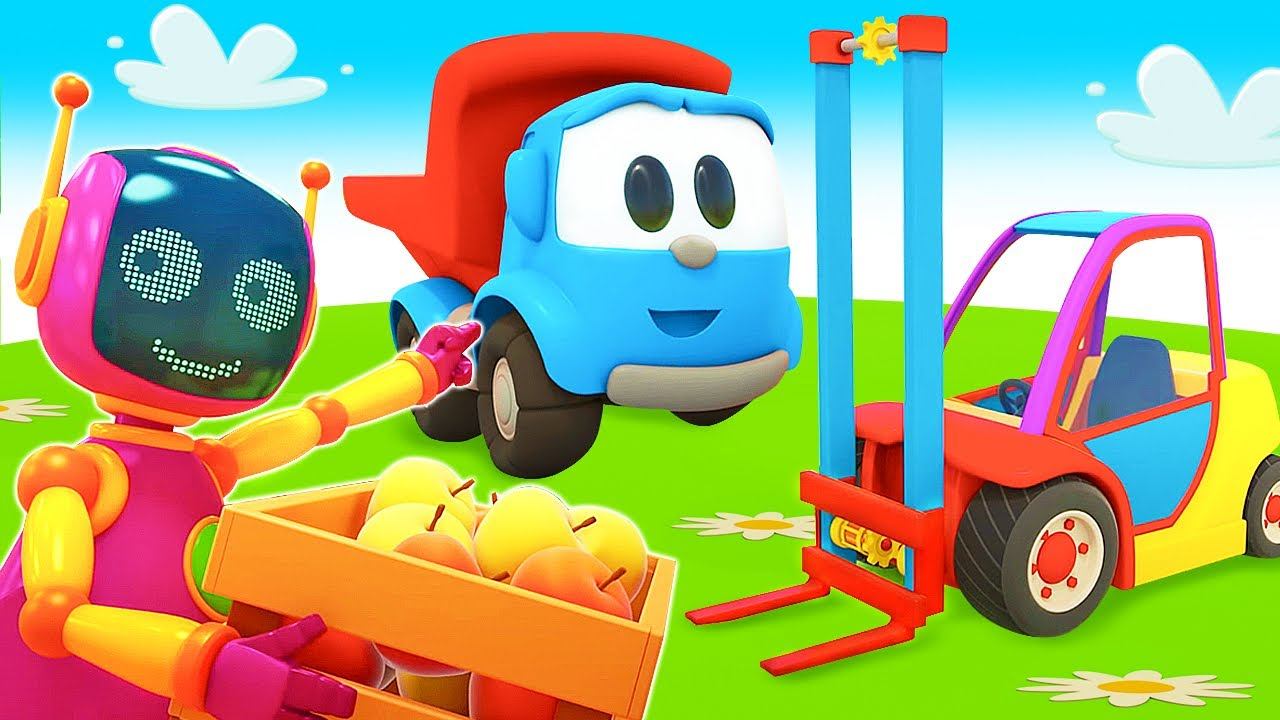 Грузовичок Лева - Погрузчик для урожая! Как собрать? Развивающие мультики - сборник для детей смотреть онлайн