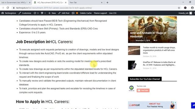 HCL Recruitment 2019 | HCL Careers | Associate Engineer | BE/B.Tech | Apply online смотреть онлайн