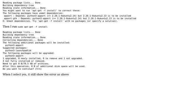 Ubuntu: Errow when install python3-apport_2.20.1 in Ubuntu 16.04 смотреть онлайн