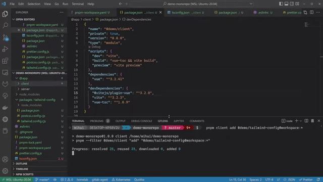 TypeScript Monorepo Setup With PNPM Workspaces, Vite, VueJS And TailwindCSS