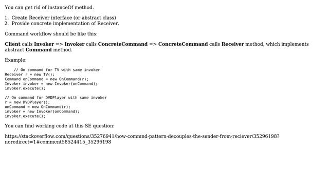 Command pattern for non related recievers in Java with command execute and undo operations смотреть онлайн