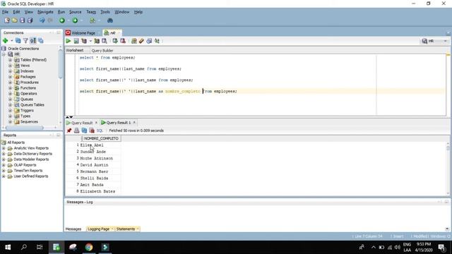 Base de datos | #6 Curso ORACLE - ¿Cómo CONCATENAR texto en ORACLE? смотреть онлайн
