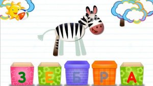 Азбука в коробочках. Буквы и звуки для детей. Зебра.