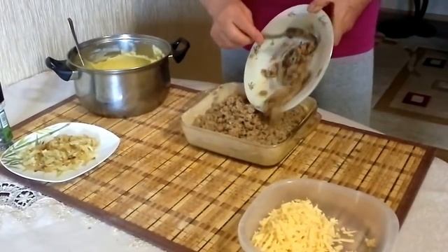 Картофельная запеканка с мясным фаршем смотреть онлайн