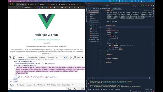 vue3 update DOM by timer смотреть онлайн