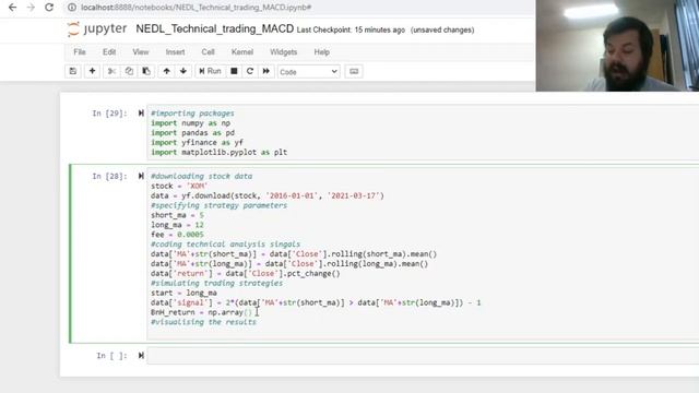 Algorithmic trading in Python: Technical analysis and MACD смотреть онлайн