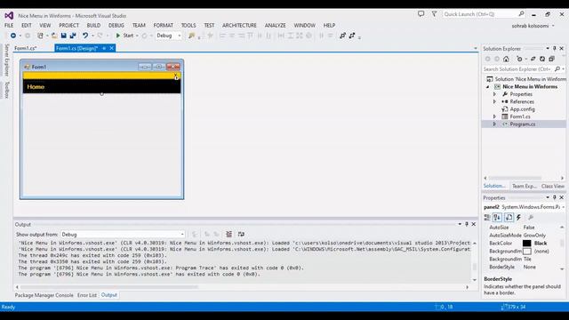 How to Make Nice Menu and Form in WinForms C# | Using Panel смотреть онлайн