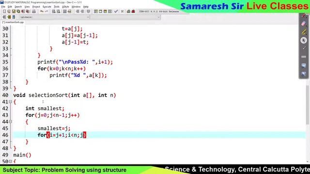 Selection Sort, Algorithm, Program & Time Complexity | Data Structure | Bengali смотреть онлайн