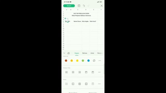 CARA MEMBUAT TABEL EXCEL MENGGUNAKAN WPS OFFICE HANDPHONE смотреть онлайн