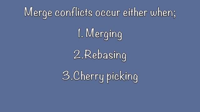 Git merge conflicts смотреть онлайн