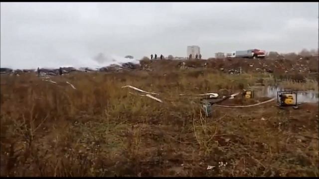 Пожар в Чашниково. Видео местных жителей. смотреть онлайн