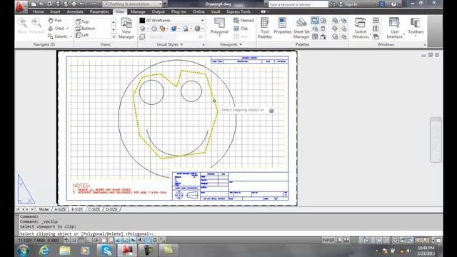 AutoCAD II 29-10 Clipping Viewports смотреть онлайн
