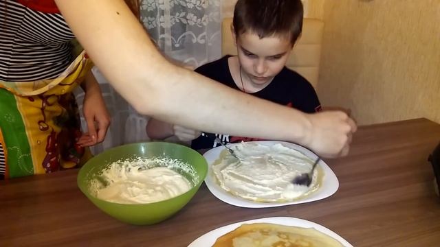 Как приготовить блинный торт смотреть онлайн